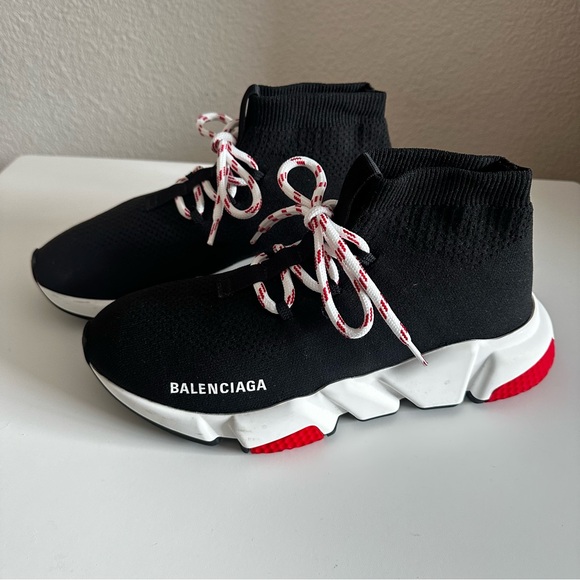 Balenciaga Speed black Shoes size US 8 like new authentic - Picture 1 of 11
